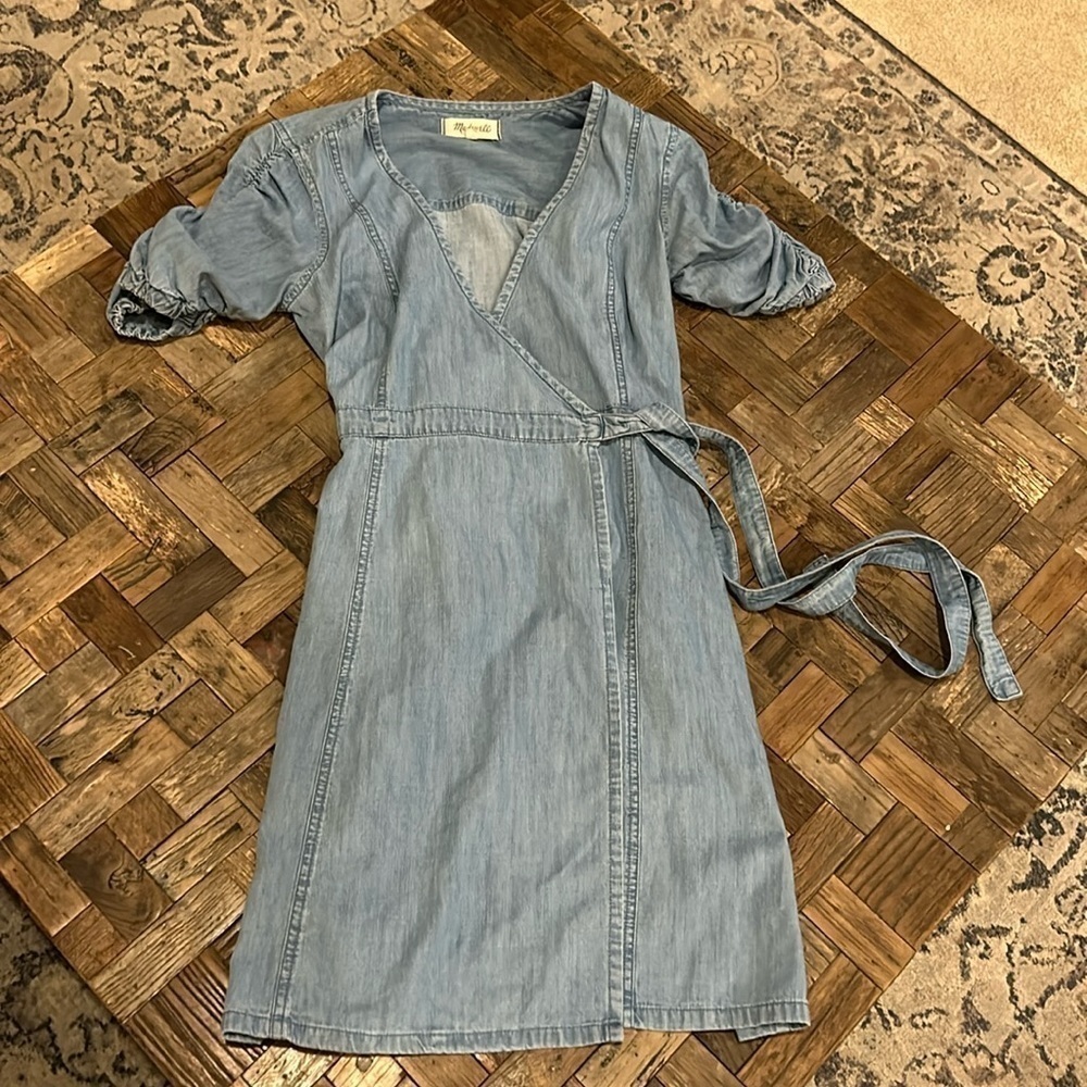 Madewell Denim True Wrap Chambray Dress